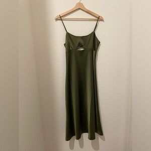 Brand new Express olive midi dress